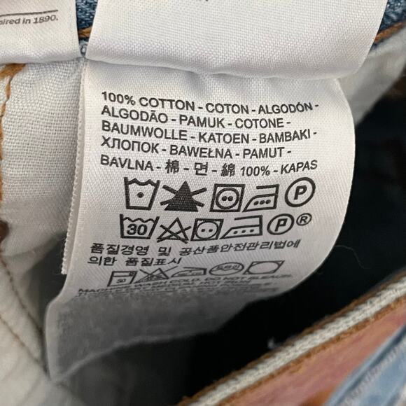 Levis Shorts Womens Size 30 Blue 501 Denim Cotton Cut Off‎ Distressed Grunge - Picture 8 of 11